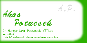 akos potucsek business card